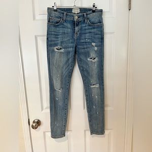 Current Eliot Ripped and Paint Splat Jeans